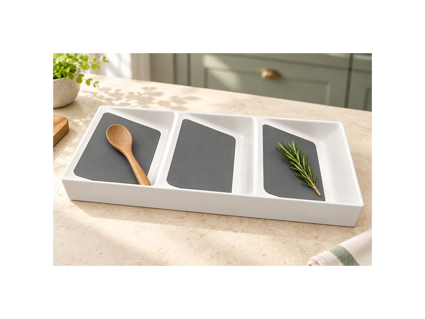 Three-Section Storage Tray
