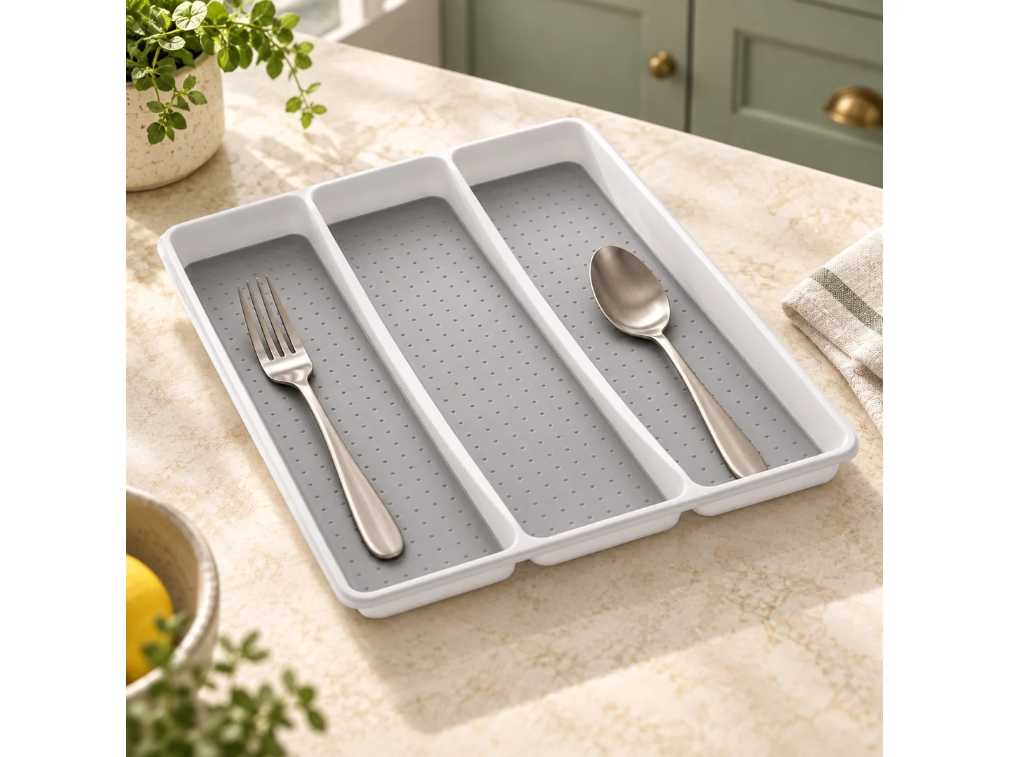 Three-Section Cutlery Tray