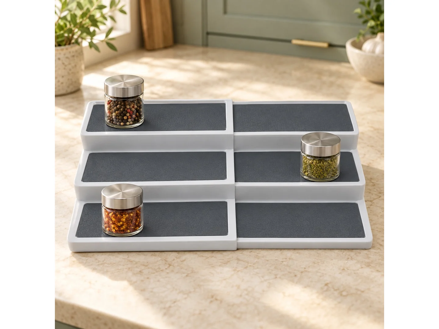 Expandable Three-Tier Shelf