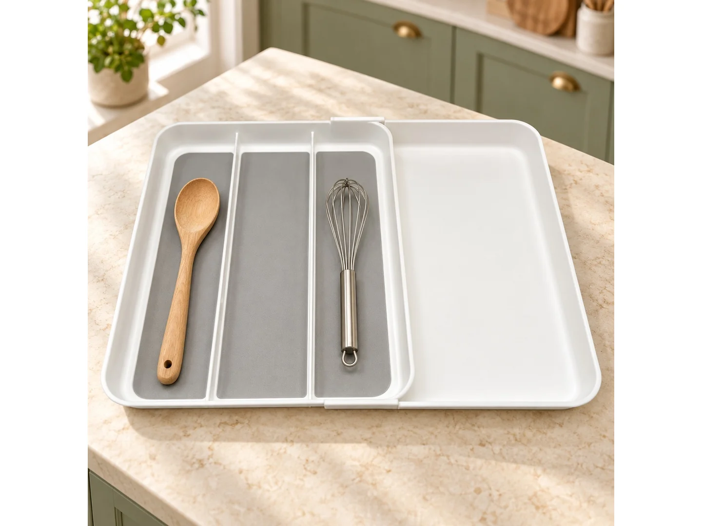 Expandable Three-Section Tray
