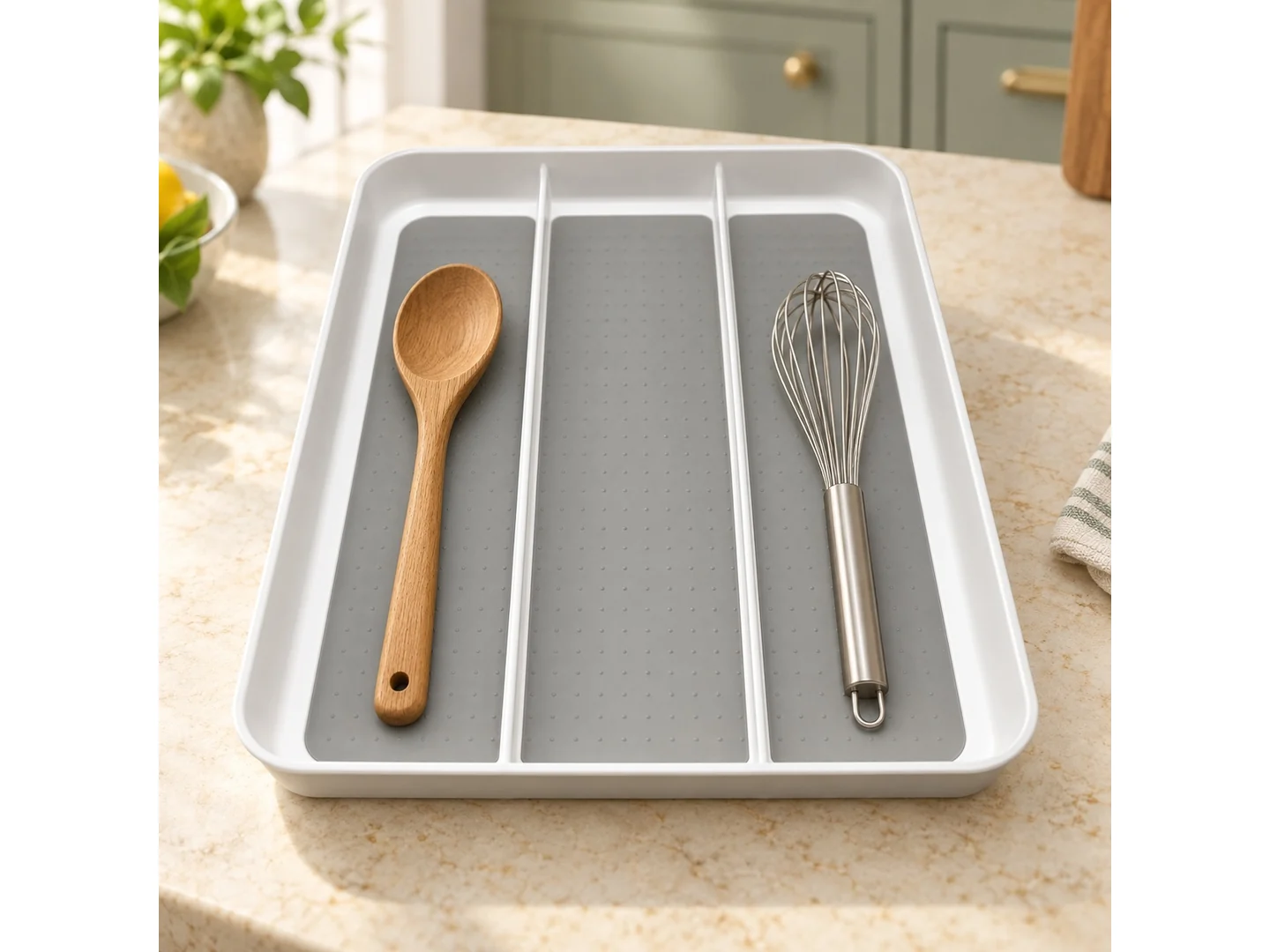 Large Three-Section Tray