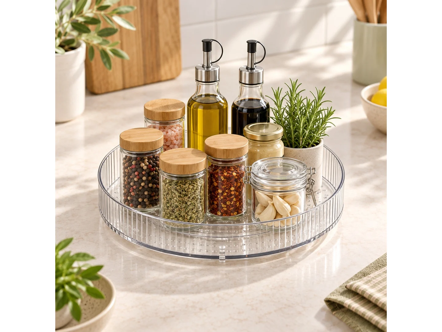 Clear Rotating Storage Tray